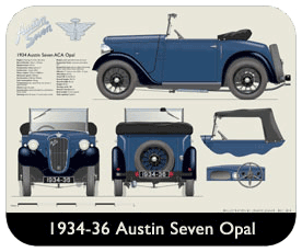 Austin Seven Opal 1934-36 Place Mat, Small